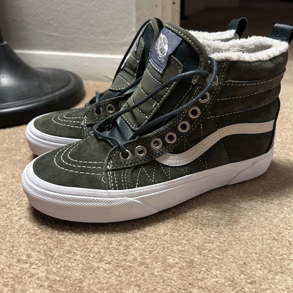 Vans Kids High-Top Sneakers - Dark Green and White - Picture 4 of 4